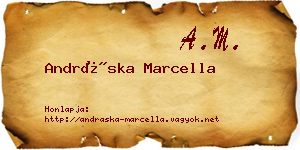 Andráska Marcella névjegykártya